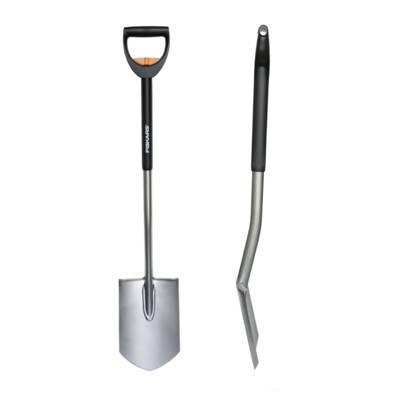 Bêche à rebord téléscopique bout pointu FISKARS - Gedimat