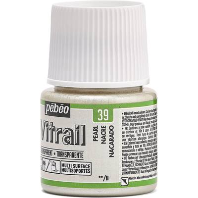 Flacon 45ml peinture VITRAIL transparent NACRE - PÉBÉO