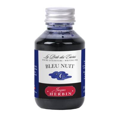 Encre en flacon PET 100ml - Bleu nuit - HERBIN