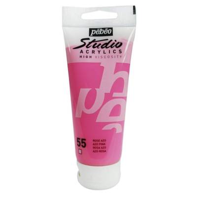 Peinture Studio Acrylique Tube Rose Azo 100 ml - PÉBÉO