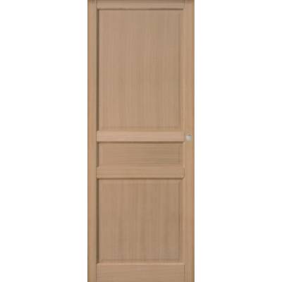 Porte seule coulissante JADE chêne plaqué 1er choix - 204X73cm - avec usinage pour châssis à galandage rainure et tire - Gedimat - GIMM MENUISERIES