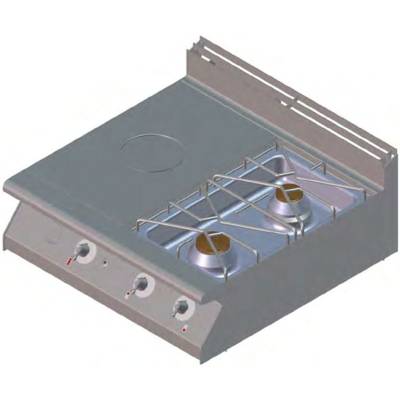 Plaques coup de feu gaz 25 dm² et 2 feux nus gaz sur placard ouvert - PCF25+2FND7/4.5-RC8