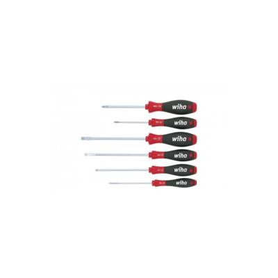 Jeu de 6 tournevis SoftFinish WIHA - Fente/Philips - 07152 - Maxoutil