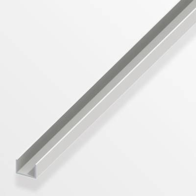 Profilé en U en PVC dur blanc haut.10mm larg.18mm long.1,00m - Gedimat - ALFER ALUMINIUM