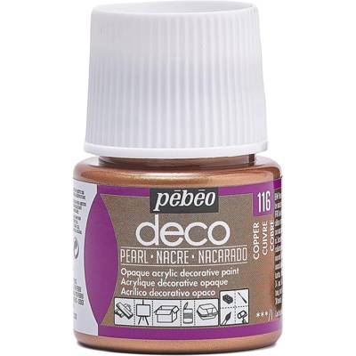 Flacon 45ml Peinture Deco Acrylique Nacrée CUIVRE - PÉBÉO
