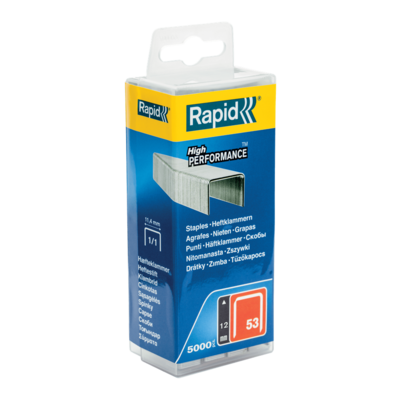 Agrafes en fil fin n°53/12 mm - RAPID - boite polypro 5000 - 40303086 - Maxoutil