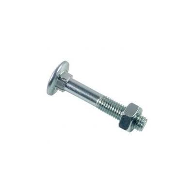 Boulon LENNIE Tête ronde collet carré TRCC - Zingué blanc - Ø12x250 - boite de 12 - BTRCC1225002B