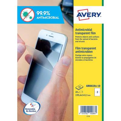 Etui de 20 Films antimicrobien 199,6 x 143,5 mm amovibles transparent