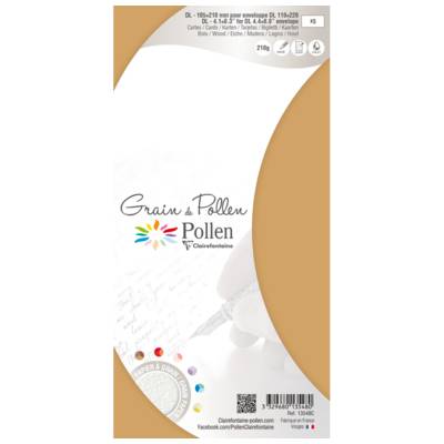 Etui de 5 cartes Grain de Pollen 105x210 couleur bois