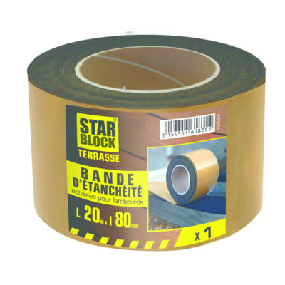 Bande d'étanchéité adhésive pour lambourdes matière mousse EPDM - 20 m - Gedimat - NORAIL