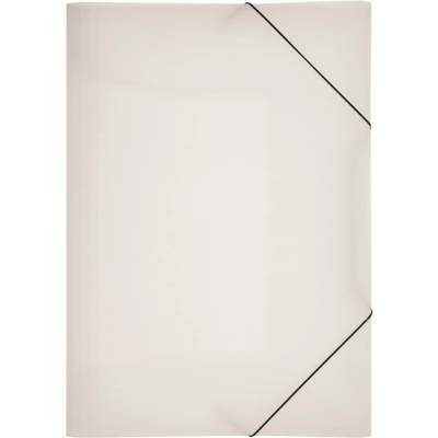 Chemise PP avec élastiques de maintien et 3 rabats intérieurs Transparent A3