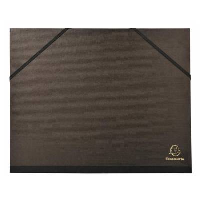 Carton à dessin kraft noir vernis avec élastiques 26x33 cm - 24x32 cm - Noir - EXACOMPTA