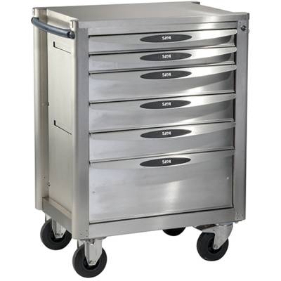 Servante 40n - 6 tiroirs - version inox SAM OUTILLAGE - SERVI-640NX - Maxoutil