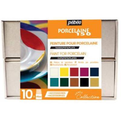Coffret collection 10 Flacon 45 ml Peinture P150 porcelaine - PÉBÉO