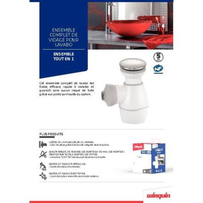 Ensemble vidage Quick-Clac TOUT EN UN - sans trop-plein - Gedimat - WIRQUIN