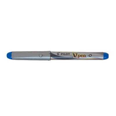 Stylo plume Jetable V-Pen SILVER Pte Moyenne Bleu