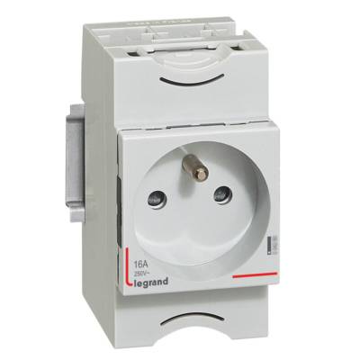 Prise de courant modulaire avec terre 10A+16A - Gedimat - LEGRAND