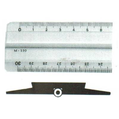 Règle Oscillante Altuglas Photogravé 2 Biseaux 20 cm n°520