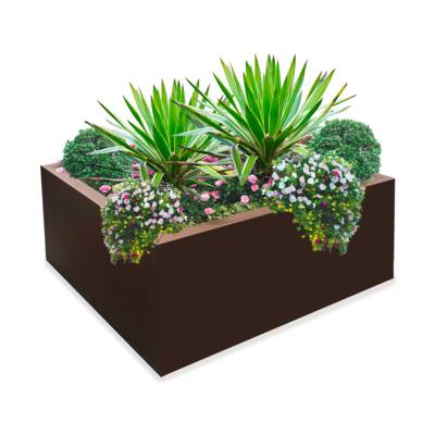 Jardinière Cosmopolitan  Carré XXL - Jardinière L230xl230 cm coloris variable