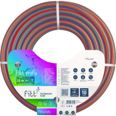Tuyau d'arrosage FITT PROFY noir - Ø19 mm L.25 m - Gedimat