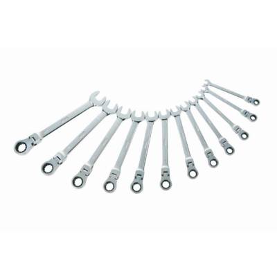 Jeu de 12 clés mixtes a cliquet articulee 8 a 19 mm SAM - 50CTJ12 - Maxoutil