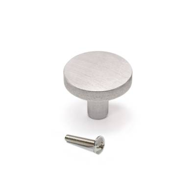 Bouton pour meubles Uppsala, diamètre 30mm, aluminium inox brossé - EMUCA - 9364169