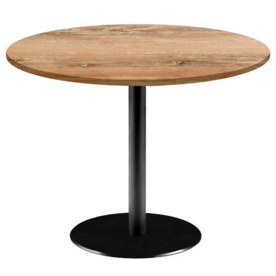 Table pied noir Ø120cm chene slovene - intérieur - RestooTab