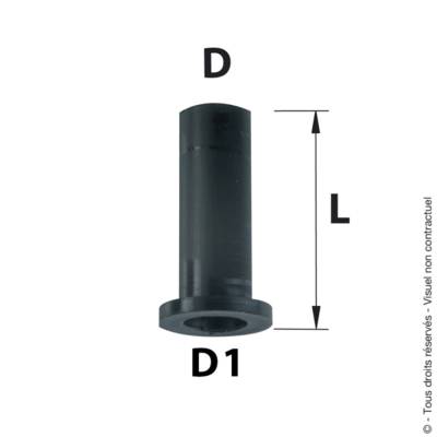 Convertisseur de gond D14/16 noir - Gedimat