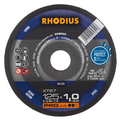 Disques à tronçonner extra-fins Prévisualisation XT67 Ø125x1,5x22,23 - RHODIUS - 202384 - RHODIUS SARL