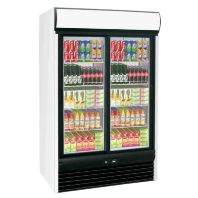 Vitrine d'exposition portes coulissantes