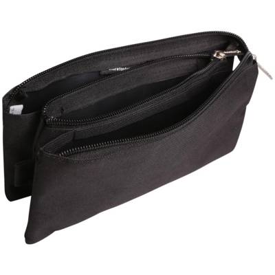 Trousse plate 3 compartiments 22 x 1,5 x 10 cm - Textile uni