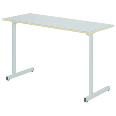 Table GANGE plateau ép.21 mm stratifié chant bois piètement époxy -