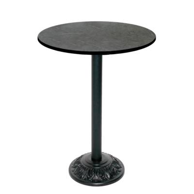 Mange-debout pied noir Ø70cm marquina - intérieur - RestooTab