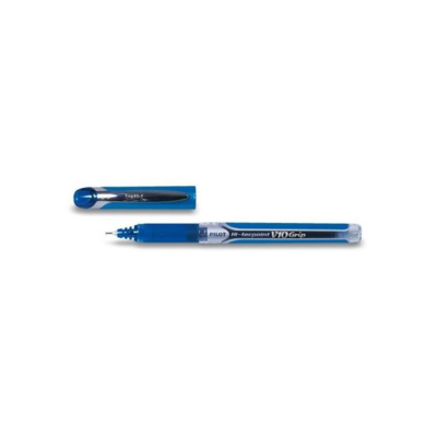 Stylo roller Hi-Tec V10 grip pointe aiguille bleu