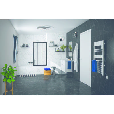 Plafonnier PARRAPOS-Z CCT dimmable 41W 5800LM acier noir et PVC - Gedimat