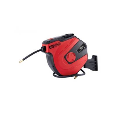 Enrouleur air et eau 1/2" 15 m KS TOOLS avec tuyau Ø13 mm raccord 3/8" - 515.3445 - Maxoutil