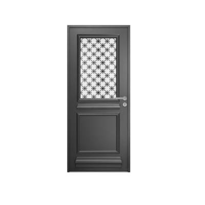 Porte d'entrée alu TRIANON blanc avec grille - 215 x 90 cm - Gedimat