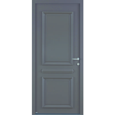 Porte d'entrée alu NYSOS noir dormant 77 mm - 215 x 90 cm - Gedimat - BELM