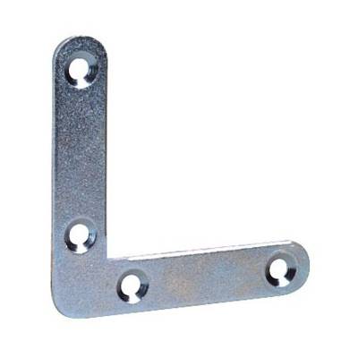 Equerre d'assemblage bout rond acier zingué 80 mm - Gedimat - NORAIL