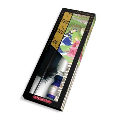 Set "L'écriture au Moyen-Age" Bleu marine