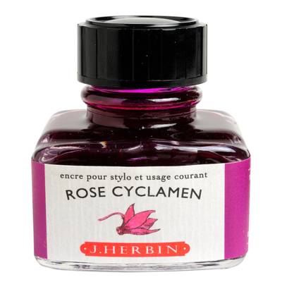 Encre traditionnelle à stylo en flacon "D" 30ml Rose cyclamen - HERBIN
