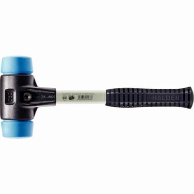 Maillet HALDER SIMPLEX TPE souple avec boîtier en fonte malléable renforcée et manche en fibre de verre - D=30 mm - 3701.030