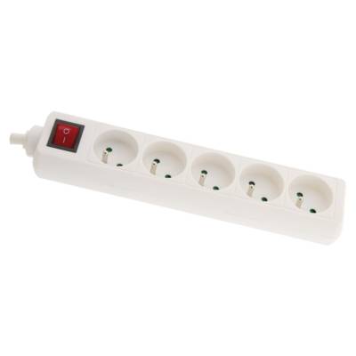 Bloc multiprises standard AVEC interrupteur blanc 5x16A 1m - Gedimat - ZENITECH