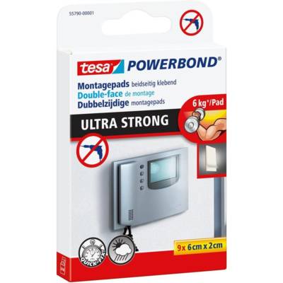 Pack 9 Adhésifs Double-face de Montage Powerbond Ultra Strong 20 x 60 mm