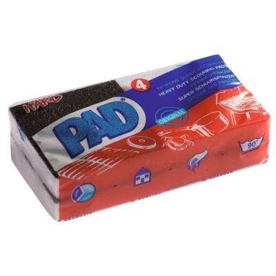 Boite de 4 Pads Tampon éponge Super récurant Hard