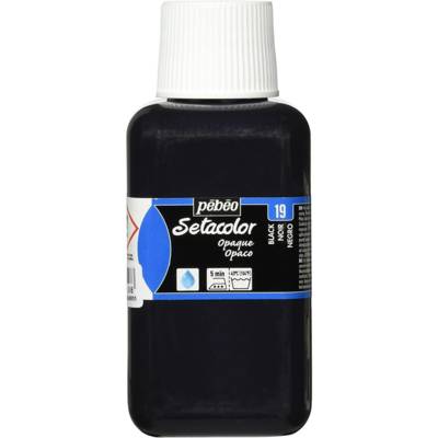 Flacon 250ml Peinture Textile Setacolor Opaque Noir