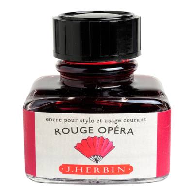 Encre traditionnelle à stylo en flacon "D" 30ml Rouge opéra - HERBIN