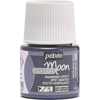 Flacon 45ml Peinture Fantasy Moon à effet martelé BLEU METAL - PÉBÉO