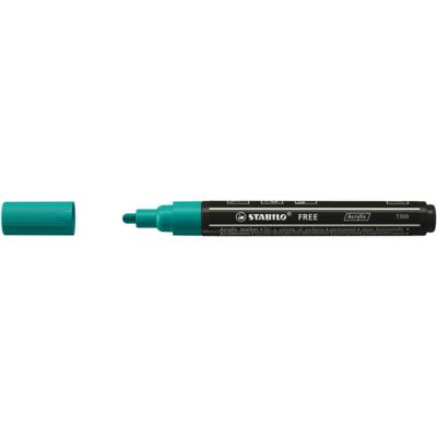 Marqueur pointe moyenne FREE acrylic T300 vert turquoise - STABILO