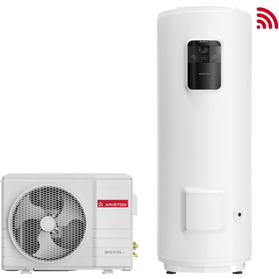 Chauffe-eau thermodynamique vertical stable Nuos Split Inverter Wifi air extérieur - 270 L - ARISTON - 3069763 - Maxoutil